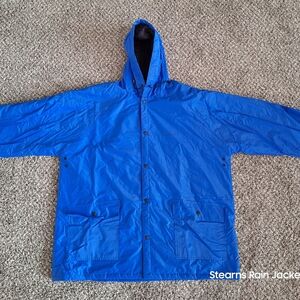 Stearns Dry Wear XL Rain Jacket in royal blue, model #8204, size XL.